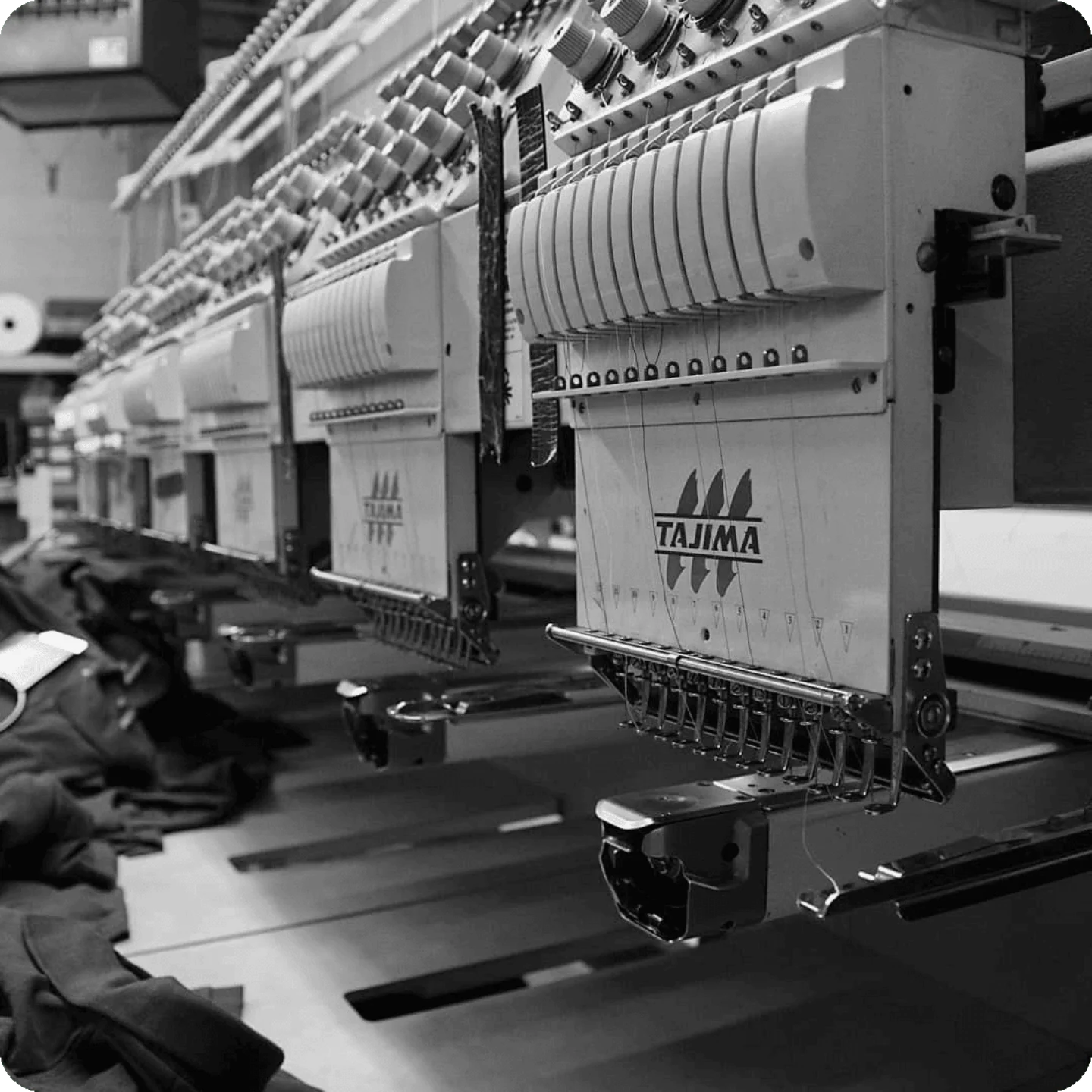 Tajima embroidery machine in Bristol Punching's production facility