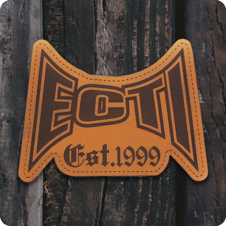 Leather patch sample